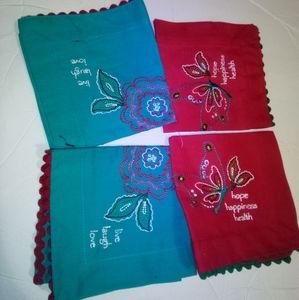 4#embroidery stitch design handkerchief